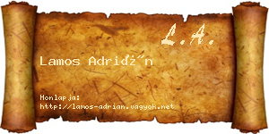 Lamos Adrián névjegykártya