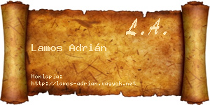Lamos Adrián névjegykártya